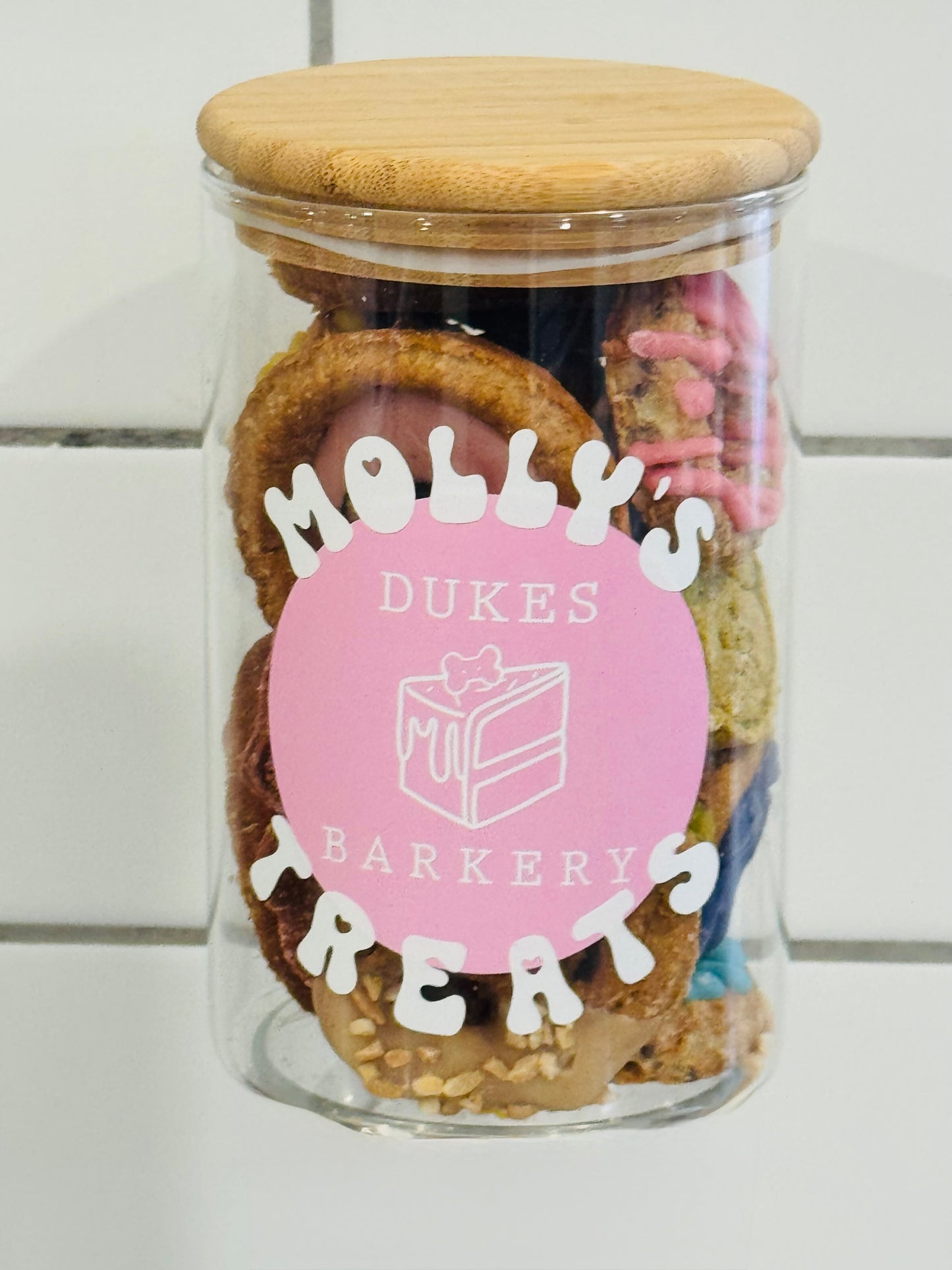 Personalised Dukes Barkery Jar of treats PRE-ORDER closes Dec 4th