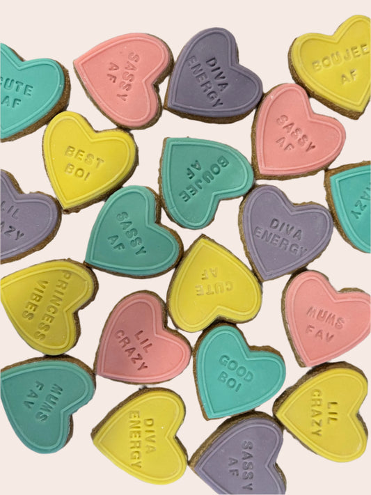 Fondant Love Heart cookies
