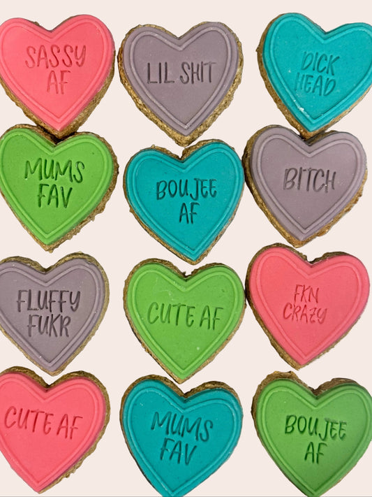 Fondant Love Heart cookies