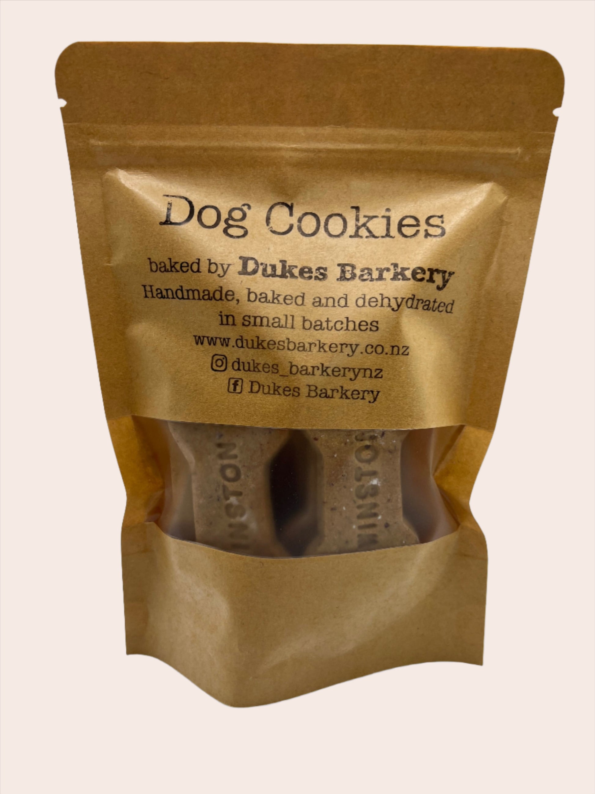 Dukes Barkery personalized cookies in our popular peanut butter flavor