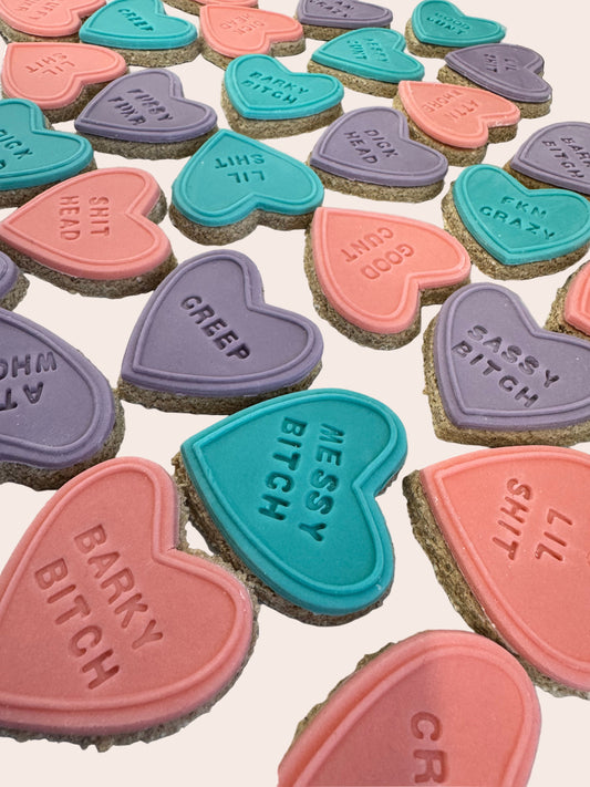 Cheeky Heart Fondant Cookies