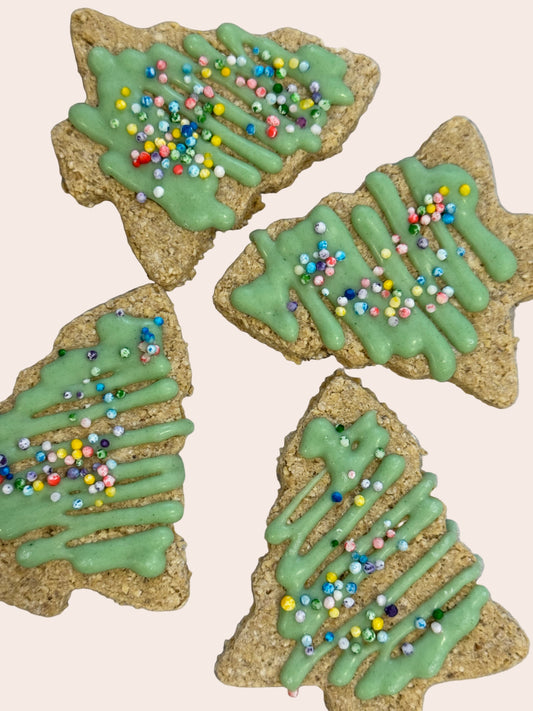 Chistmas Tree iced Dog cookies